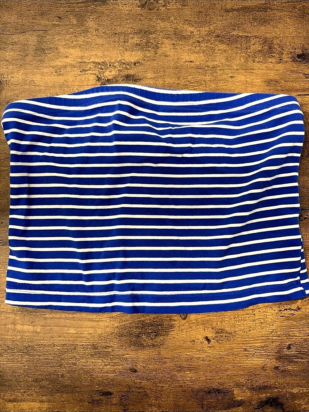 Striped tube Top in Blue & White Like New